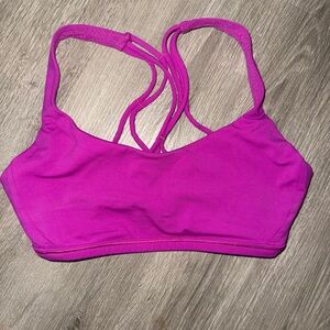 lululemon athletica Vibrant Pink Strappy Sports Bra